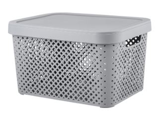 Корзина для хранения Plast Team STOCKHOLM 15л серый шторм